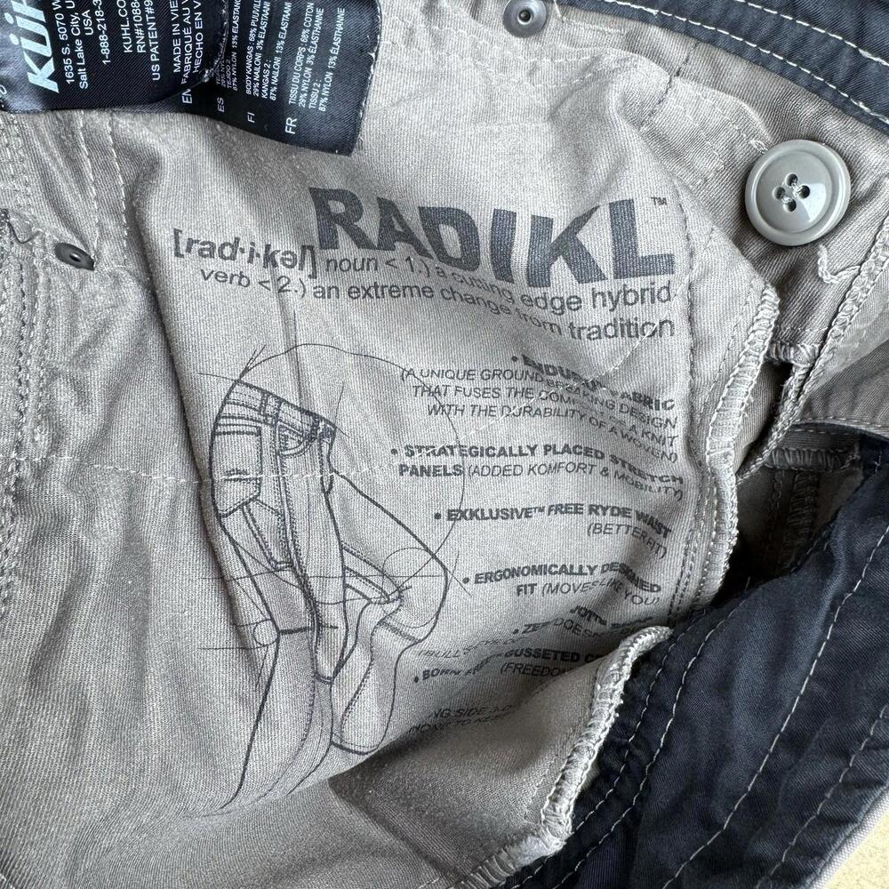 Kuhl Radikl Pants Mens 36x26 Gorpcore Outdoor Hiking Performance Camping Beige - Picture 8 of 13